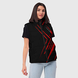 Женский жилет Красные стрелки, цвет: 3D-черный — фото 2