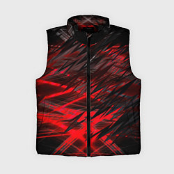 Женский жилет Черно красные текстуры, цвет: 3D-черный
