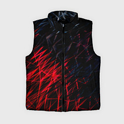 Женский жилет Красно чёрные узоры, цвет: 3D-черный
