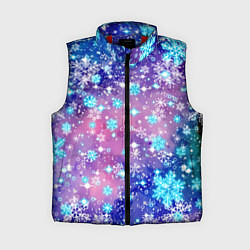 Женский жилет Снежинки - морозный паттерн, цвет: 3D-красный