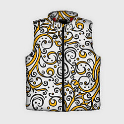 Женский жилет Жёлтый кружевной узор, цвет: 3D-красный