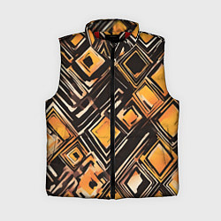Женский жилет Жёлтые ромбы и линии, цвет: 3D-красный