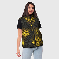 Женский жилет Жёлтый трескающийся камень, цвет: 3D-красный — фото 2