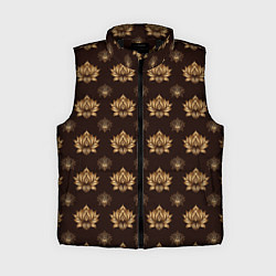 Женский жилет Lily flower, цвет: 3D-черный