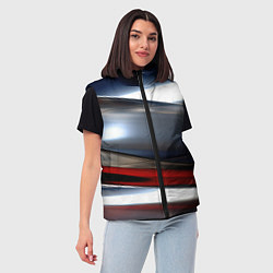 Женский жилет Темная металлическая абстракция, цвет: 3D-светло-серый — фото 2