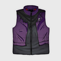 Женский жилет Фиолетовая косуха лича с черепами, цвет: 3D-красный