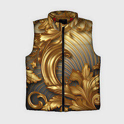 Женский жилет Золотая текстура и абстракции, цвет: 3D-красный