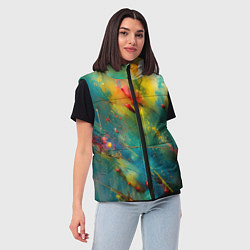 Женский жилет Абстрактные мазки краски, цвет: 3D-красный — фото 2
