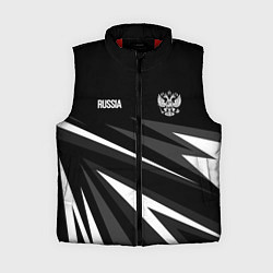 Женский жилет Russia - black and white geometry