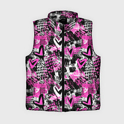 Женский жилет Каракулевые сердечки паттерн, цвет: 3D-светло-серый
