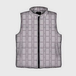 Женский жилет Тёплый серый паттерн кружочки