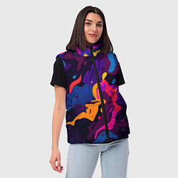 Женский жилет Камуфляж из разноцветных красок, цвет: 3D-светло-серый — фото 2