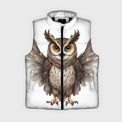Женский жилет Совушка с крыльями, цвет: 3D-черный