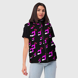 Женский жилет JoJos Bizarre neon pattern logo, цвет: 3D-светло-серый — фото 2