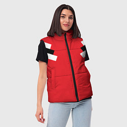 Женский жилет Олимпийка - ретро, цвет: 3D-черный — фото 2