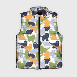 Женский жилет Пушистые кошки, цвет: 3D-красный