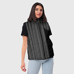 Женский жилет Visual zebra stripes, цвет: 3D-черный — фото 2