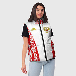 Женский жилет Сборная России с узором, цвет: 3D-черный — фото 2