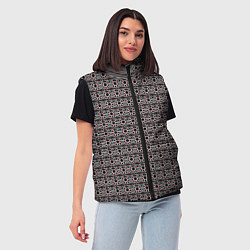 Женский жилет Чёрный узорами, цвет: 3D-черный — фото 2