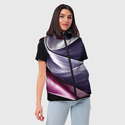 Женский жилет Абстрактные волнистые полосы, цвет: 3D-светло-серый — фото 2