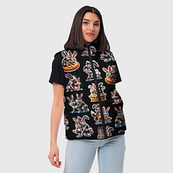 Женский жилет Кролики - Камасутра позы, цвет: 3D-красный — фото 2