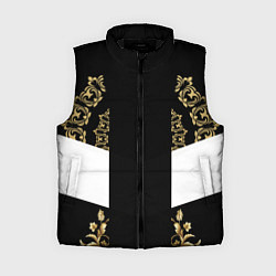 Женский жилет Золотые узоры, цвет: 3D-черный