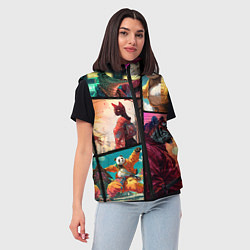 Женский жилет Animal GTA, цвет: 3D-красный — фото 2