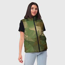 Женский жилет Камуфляжный геометрический паттерн, цвет: 3D-черный — фото 2