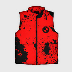 Женский жилет BMW краски текстура красный, цвет: 3D-черный