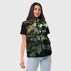 Женский жилет Реалистичный охотничий камуфляж, цвет: 3D-черный — фото 2