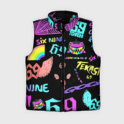 Женский жилет 6ix9ine logo rap bend, цвет: 3D-светло-серый