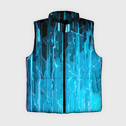 Женский жилет Белые линии на синем фоне