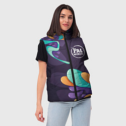 Женский жилет Palworld graffity splash, цвет: 3D-черный — фото 2