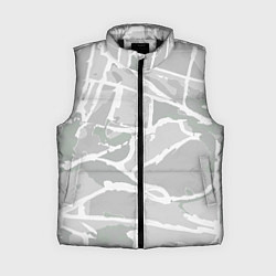 Женский жилет Серо-белая геометрия, цвет: 3D-черный