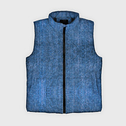 Женский жилет Синий Джинс, цвет: 3D-черный