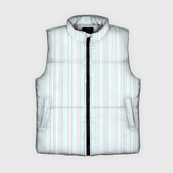Женский жилет Белый в тонкую цветную полоску, цвет: 3D-светло-серый