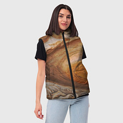 Женский жилет Волны Юпитера - star dust, цвет: 3D-светло-серый — фото 2