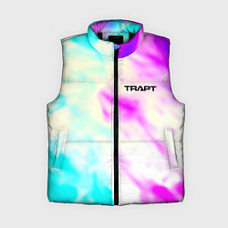 Женский жилет Trapt текстура градиент неоновые краски, цвет: 3D-черный