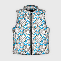 Женский жилет Мячи волейбольные паттерн, цвет: 3D-черный