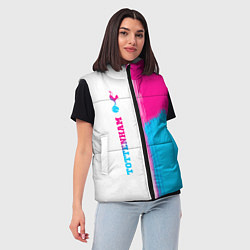 Женский жилет Tottenham neon gradient style по-вертикали, цвет: 3D-черный — фото 2
