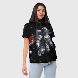 Женский жилет The dalmatian brave cosmonaut - ai art, цвет: 3D-красный — фото 2