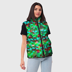 Женский жилет Разноцветные осколки стекла, цвет: 3D-красный — фото 2