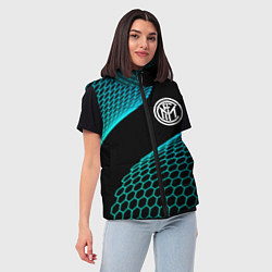 Женский жилет Inter football net, цвет: 3D-черный — фото 2