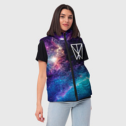 Женский жилет Within Temptation space rock, цвет: 3D-черный — фото 2