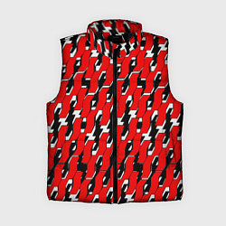 Женский жилет Техно узор красный