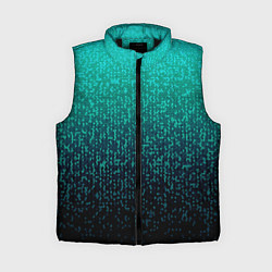 Женский жилет Градиент мелкая мозаика аквамарин