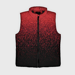 Женский жилет Градиент мозаика красно-чёрный, цвет: 3D-черный