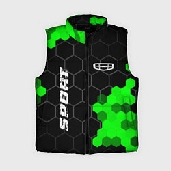 Женский жилет Geely green sport hexagon, цвет: 3D-черный