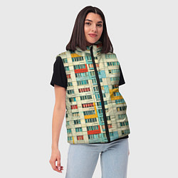 Женский жилет Яркая панелька, цвет: 3D-черный — фото 2