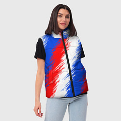 Женский жилет Триколор штрихи красок, цвет: 3D-светло-серый — фото 2